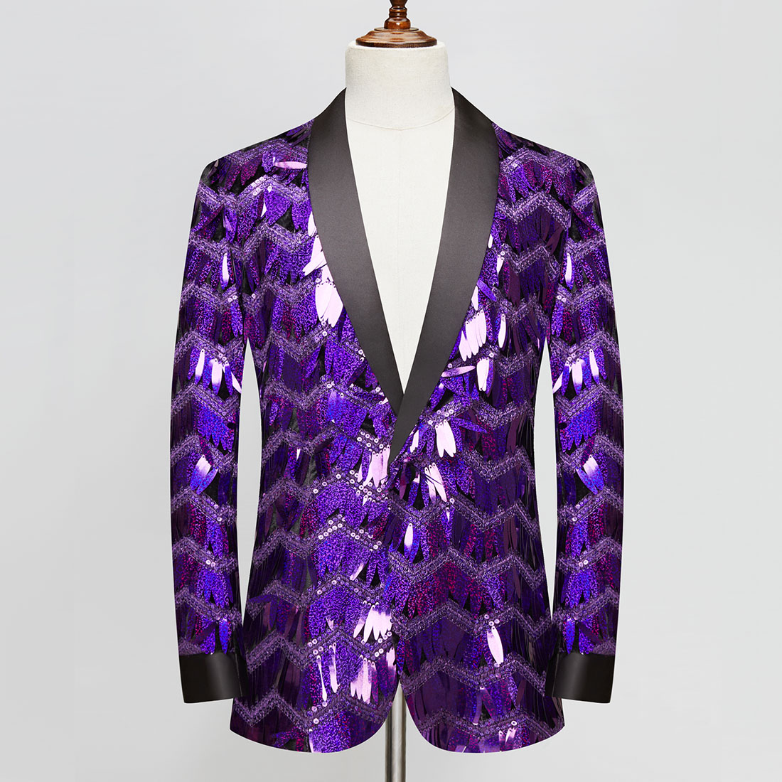 Purple Sequins Tuxedo S8228