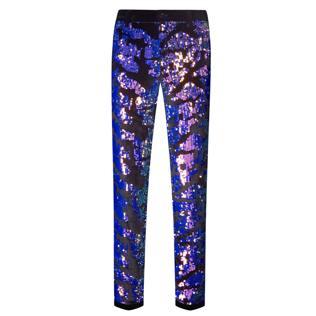Multicolor Velvet Sequins Trousers S8054-DOOHOOB