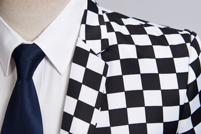 Checkerboard Mosaic Suit M8001-DOOHOOB