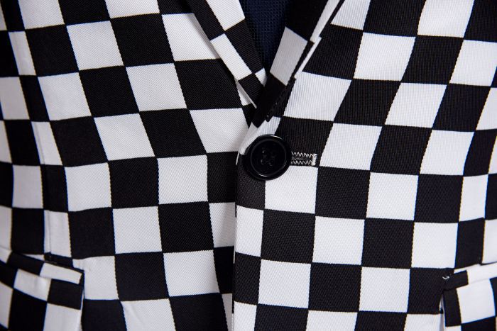 Checkerboard Mosaic Suit M8001-DOOHOOB