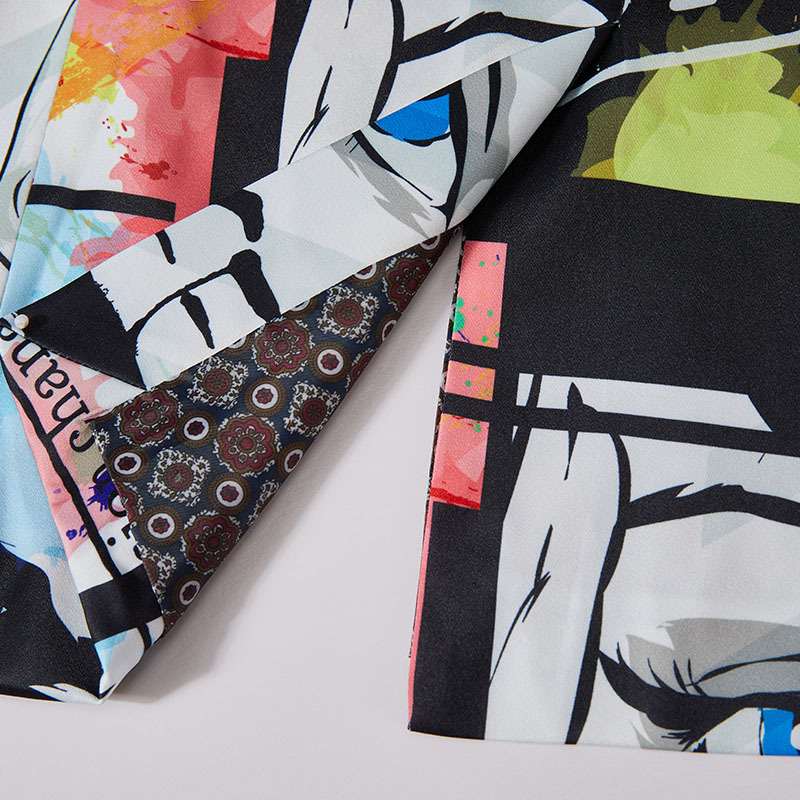 Graffiti Print Blazer S8088-DOOHOOB