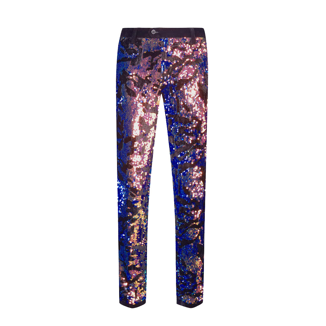 Multicolor Velvet Sequins Trousers S8054-DOOHOOB