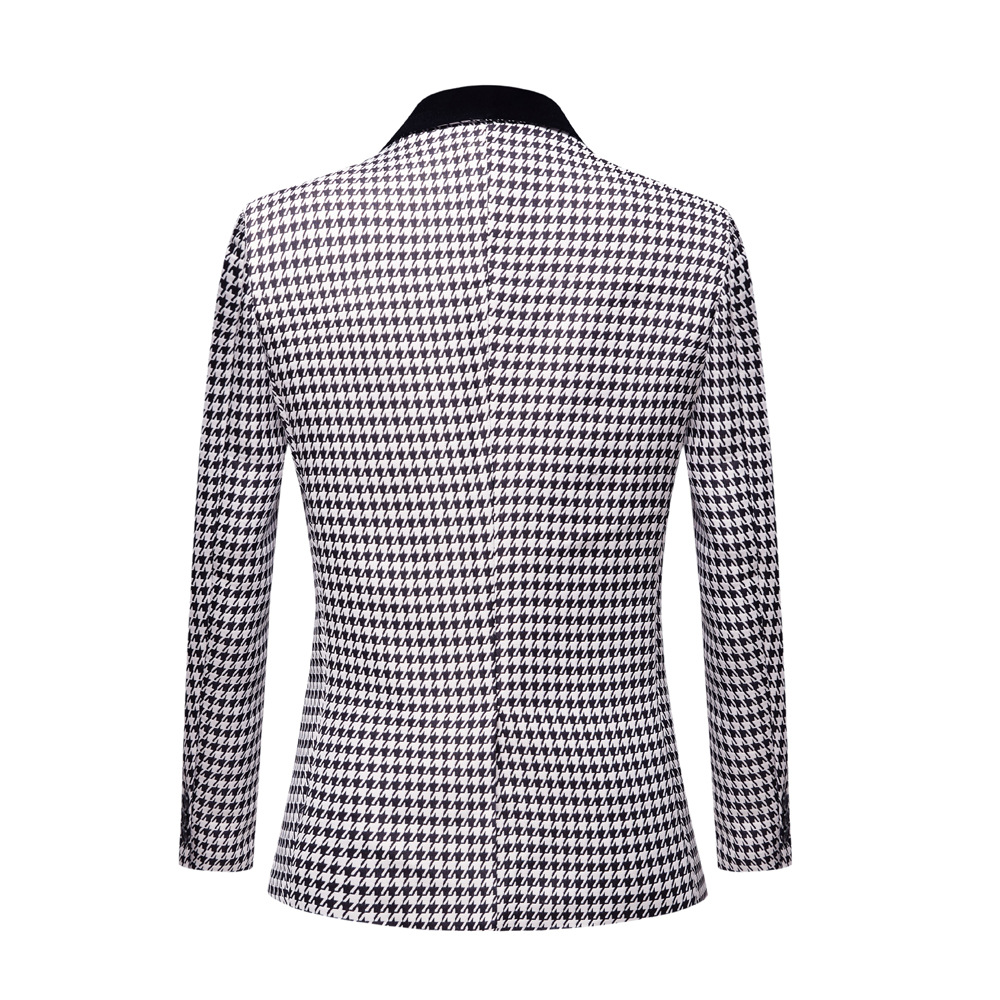 White Houndstooth Suit M8016-DOOHOOB