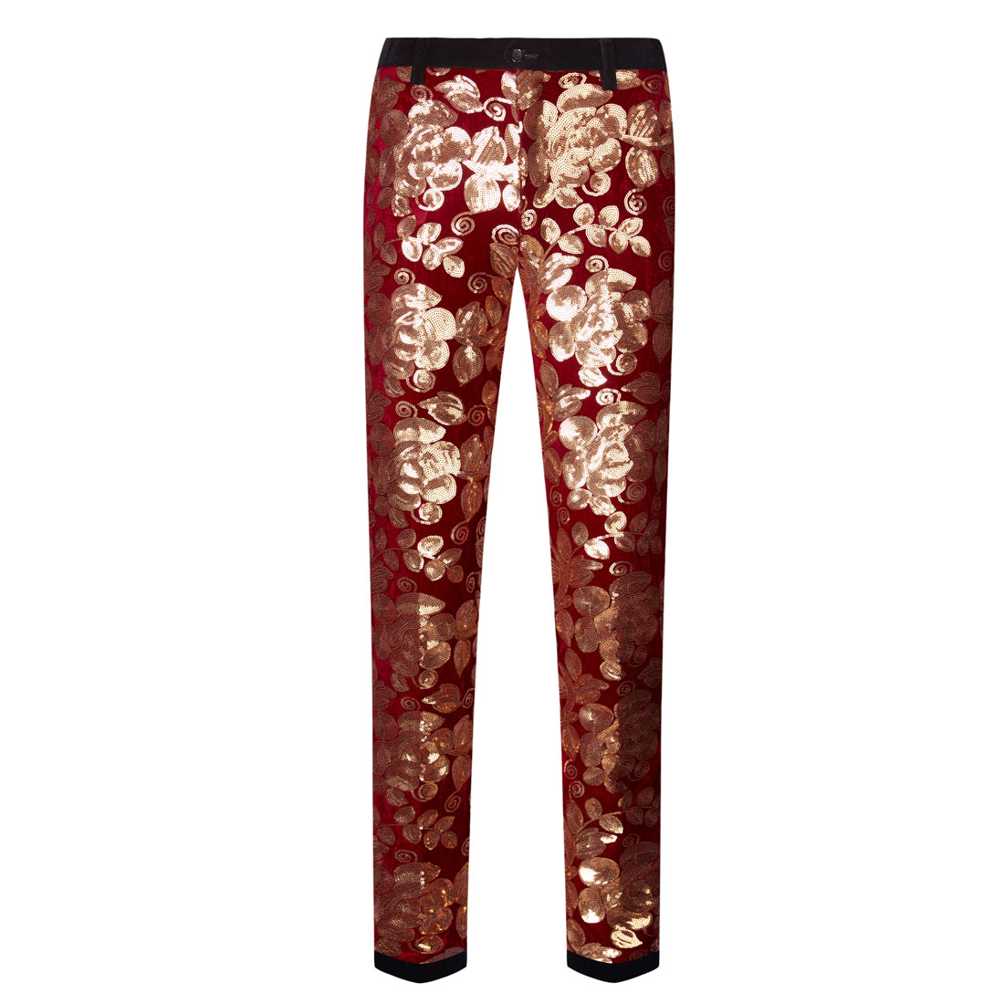Multicolor Velvet Sequins Trousers S8054-DOOHOOB