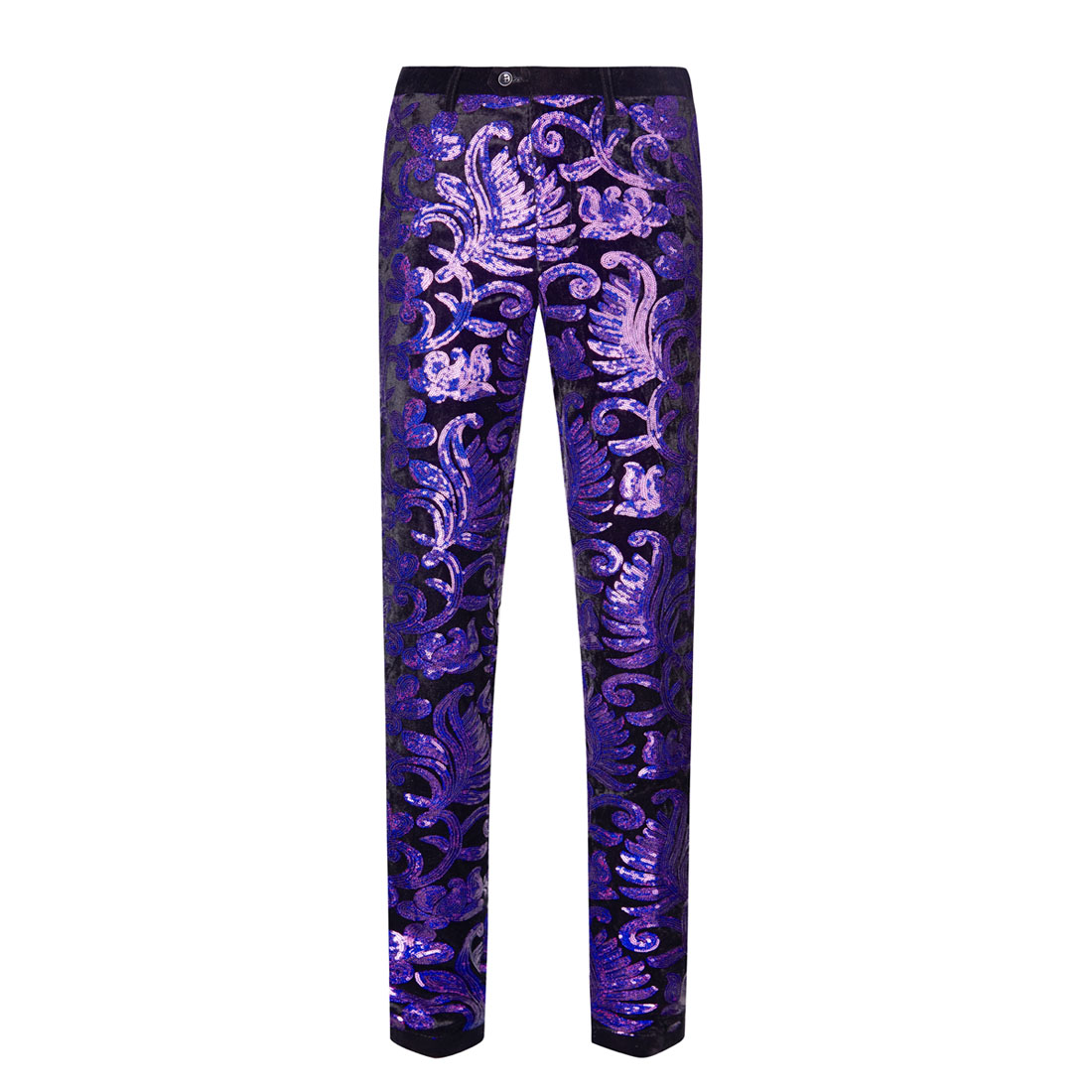 Multicolor Velvet Sequins Trousers S8054-DOOHOOB