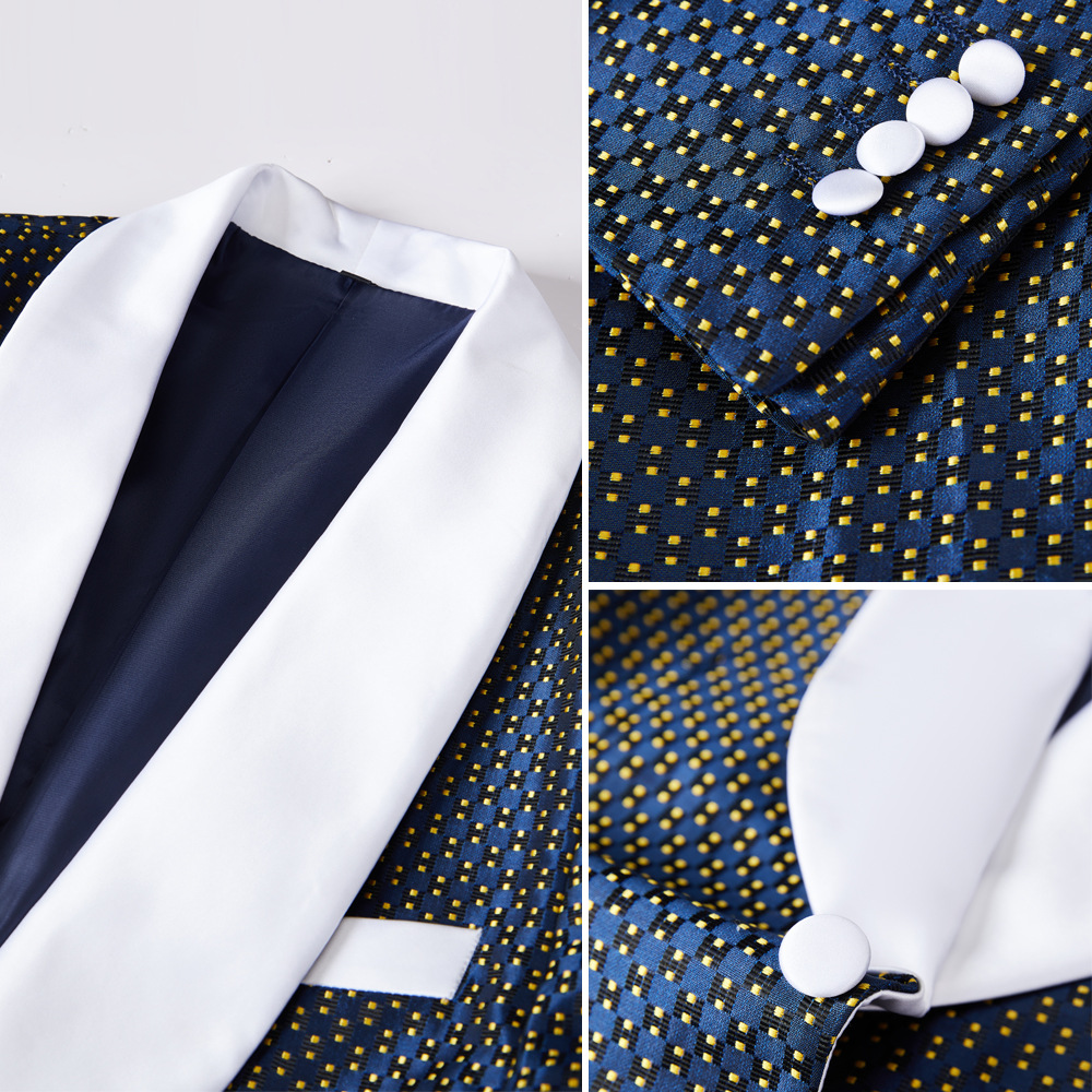 Blue Dots Suit M8012-DOOHOOB