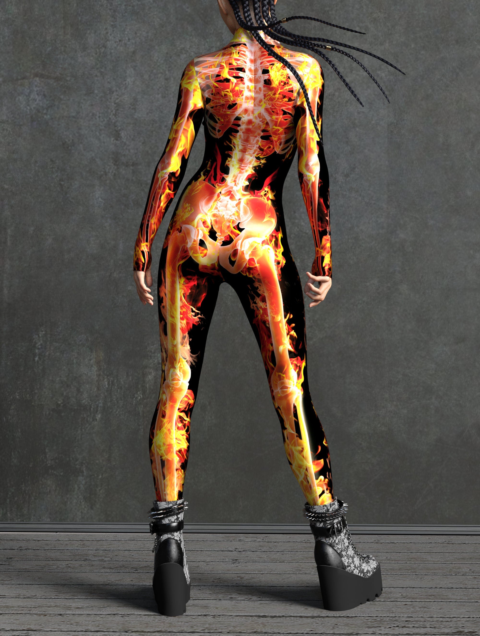Women's Hacker Costume for Cosplay Events_VIVIDHE