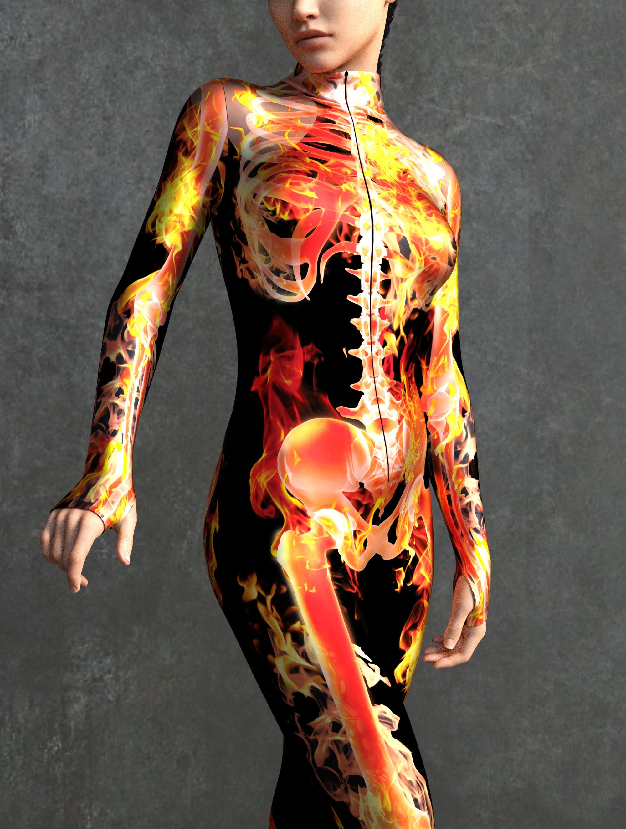 Women's Hacker Costume for Cosplay Events_VIVIDHE