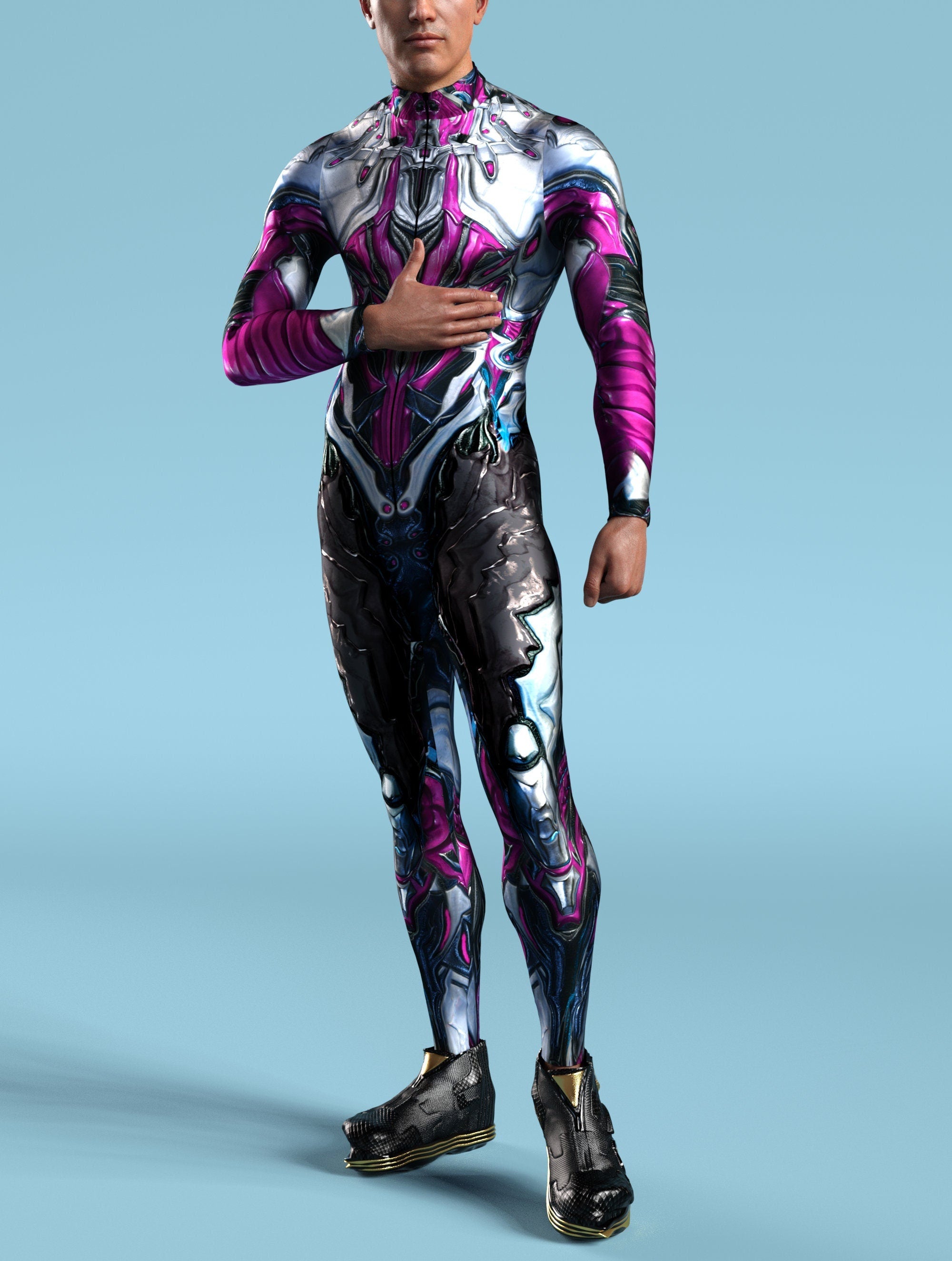 Shadow Guardian Male Costume for Cosplay or Fantasy Role - Playing by VIVIDHE