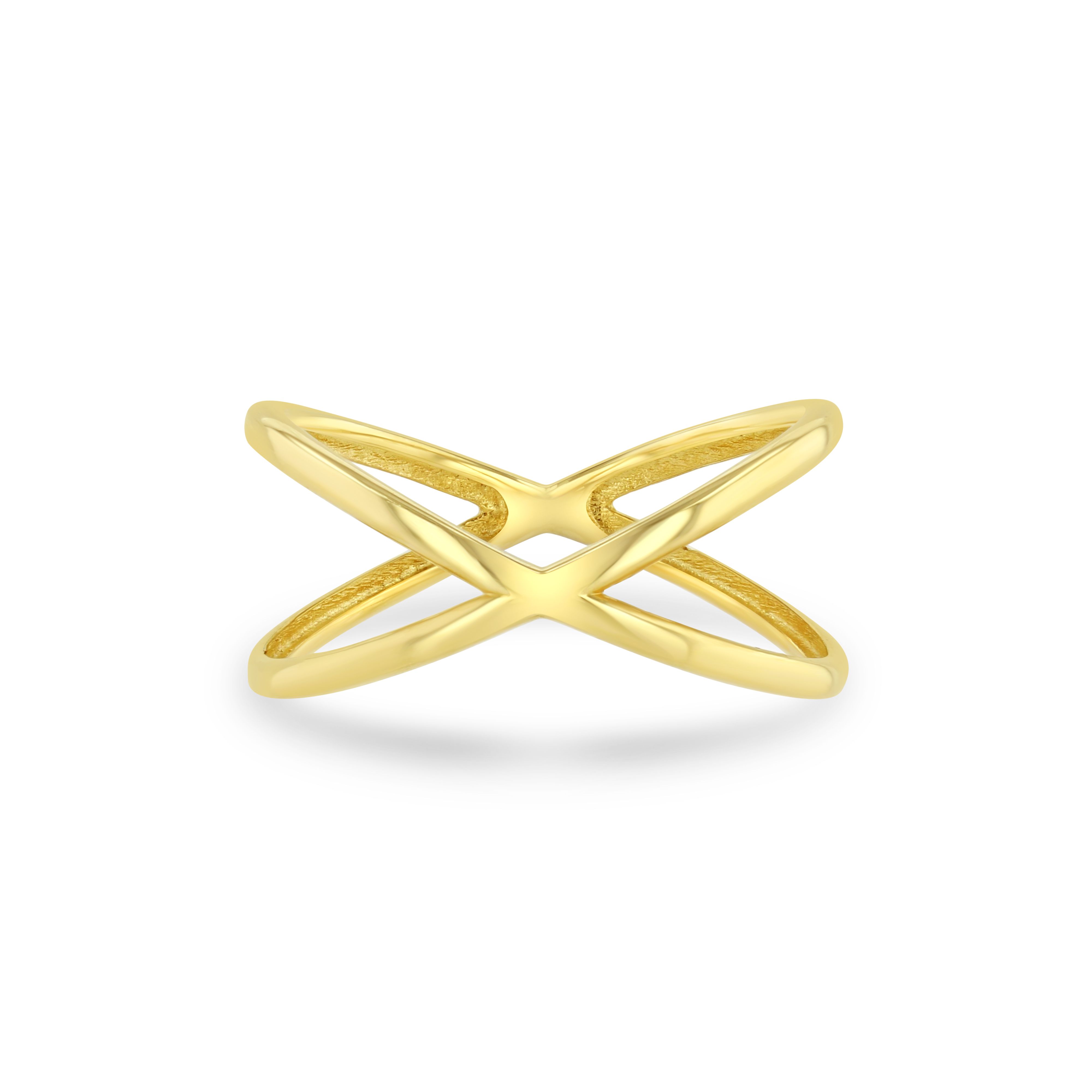 X Solid Gold Ring