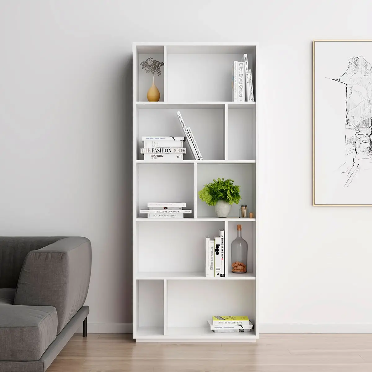 Melamine bookcase