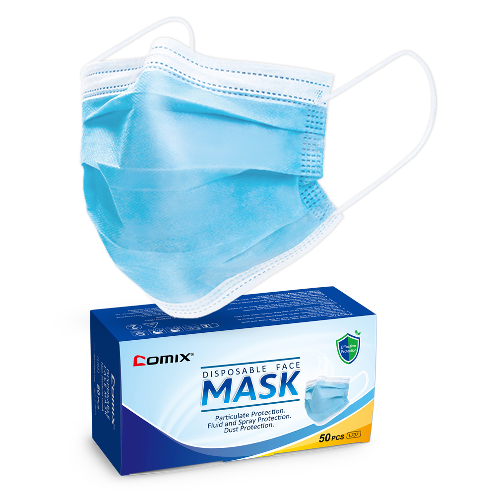 Comix Face-Masks Disposable Mask, Pack of 50pcs (Adult)