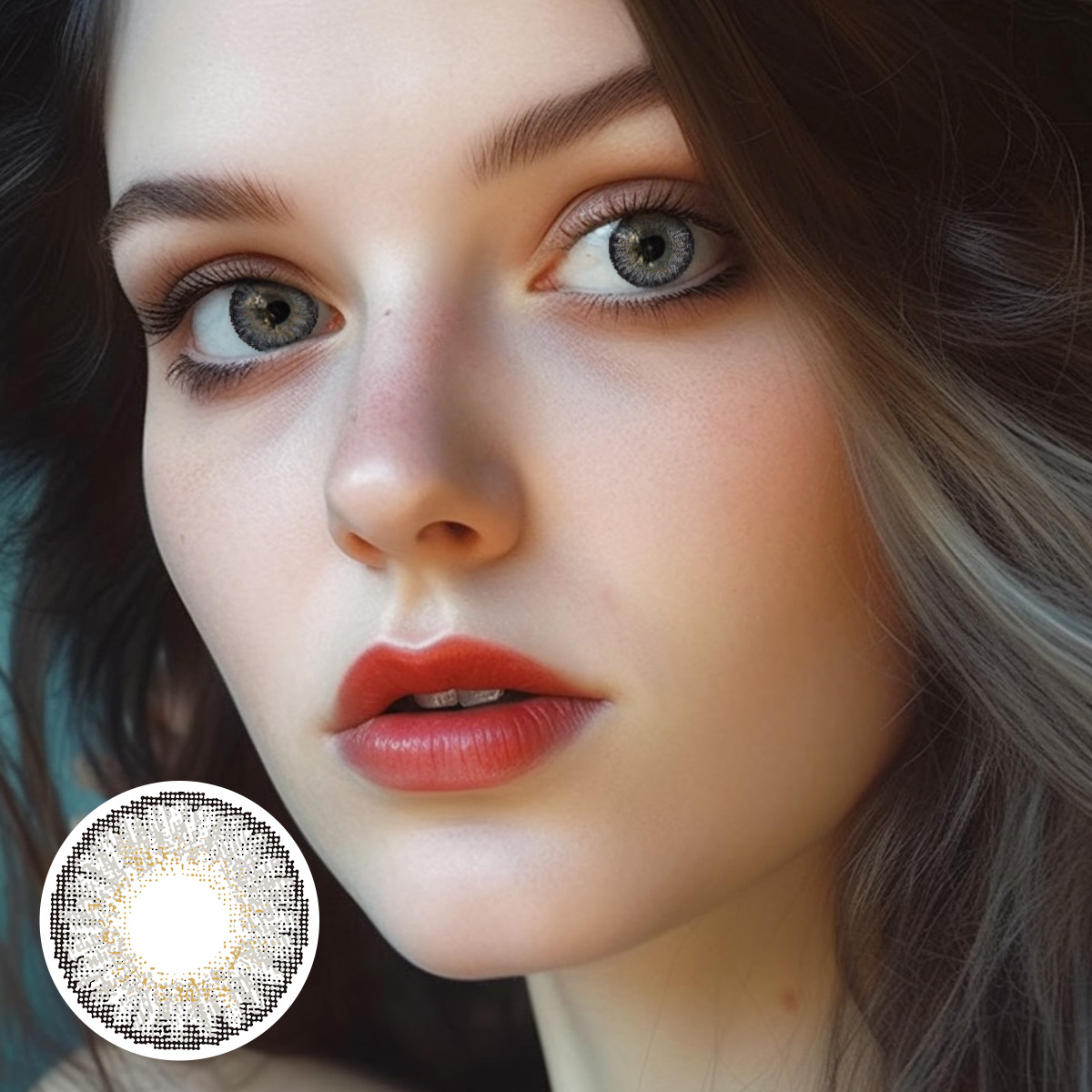 [US Warehouse] 3Tone Grey Monthly Prescription Contact Lenses