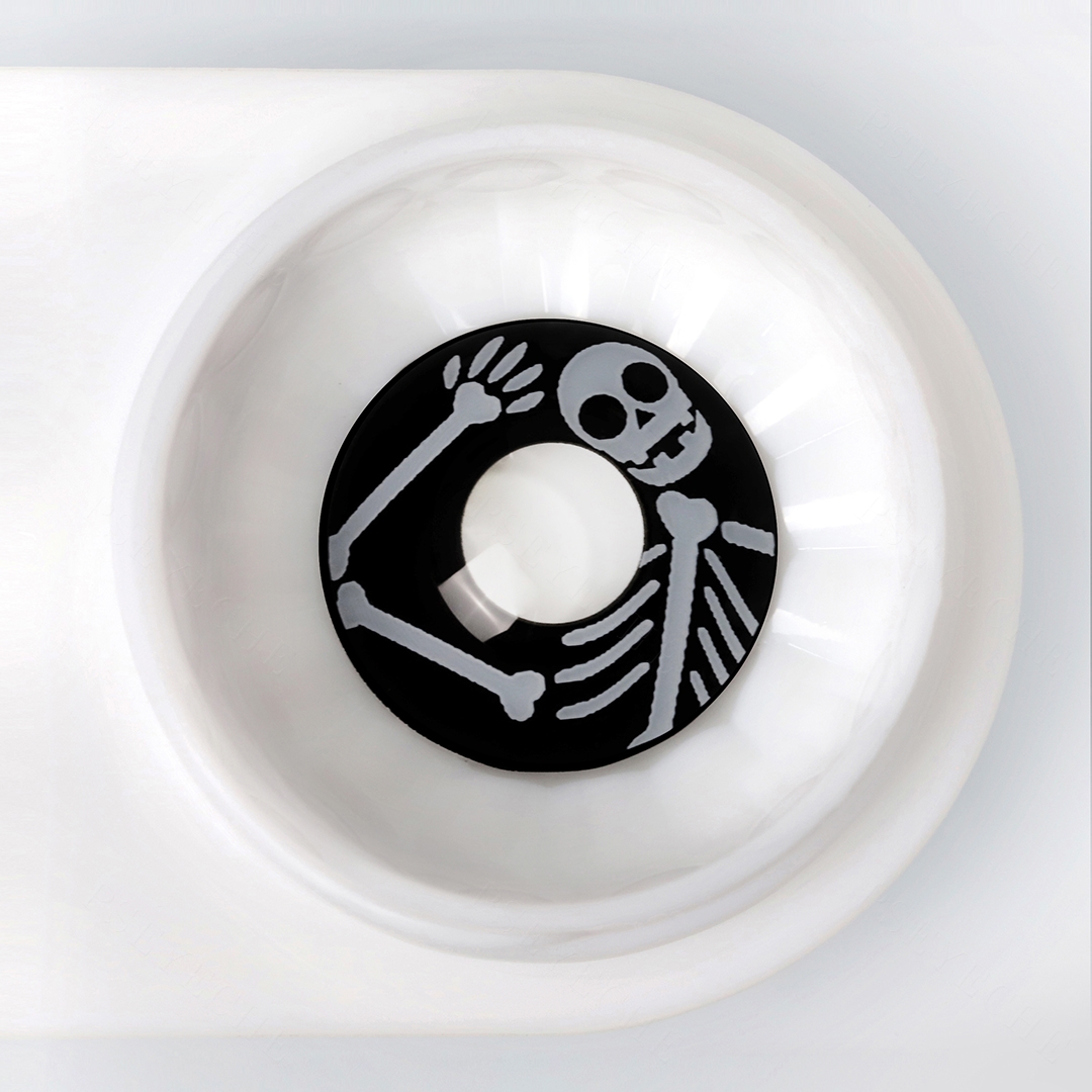 Skeleton Black Contact Lenses