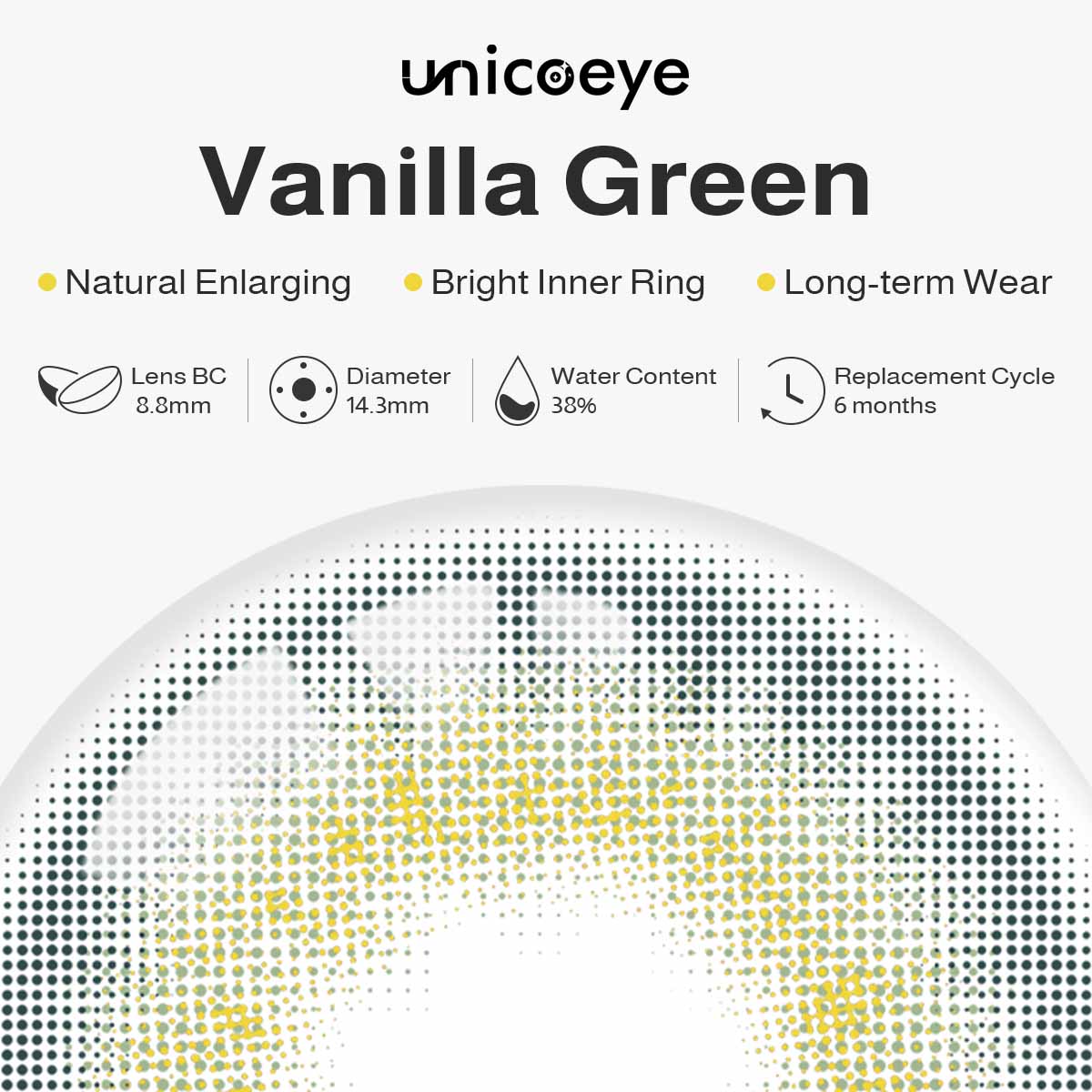 Vanilla Green 6 Months Contact Lenses