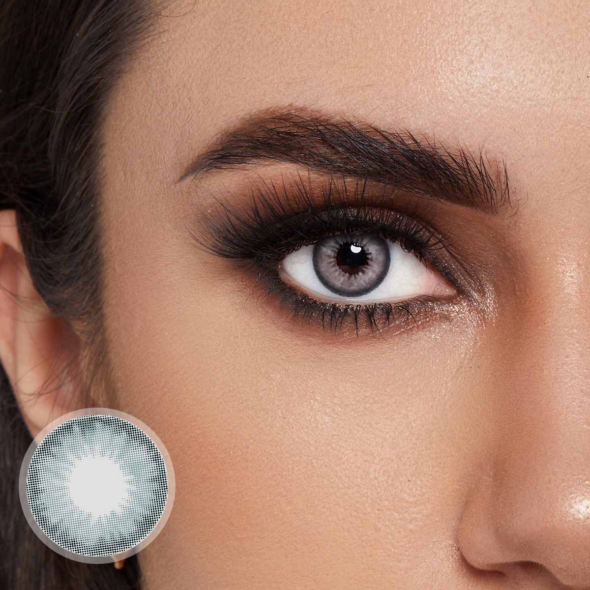 [US Warehouse] Diamonds Glitter Grey Prescription Monthly Contact Lenses