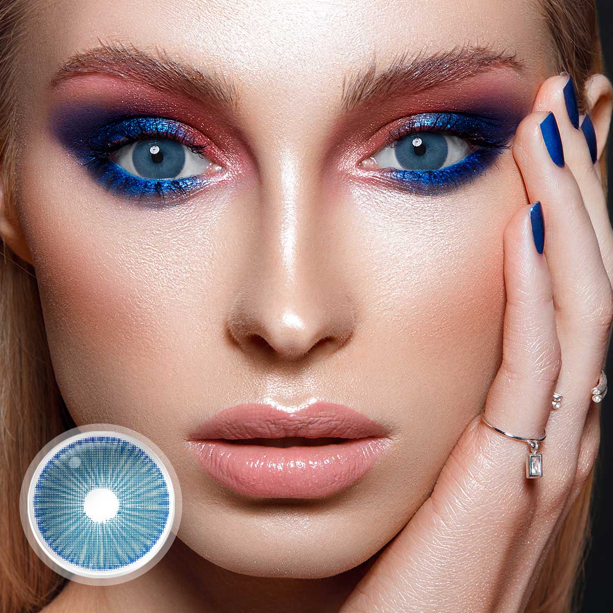 Fiesta Blue Contact Lenses