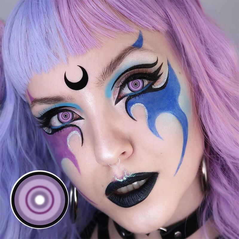 Swirl Purple Halloween Contact Lenses