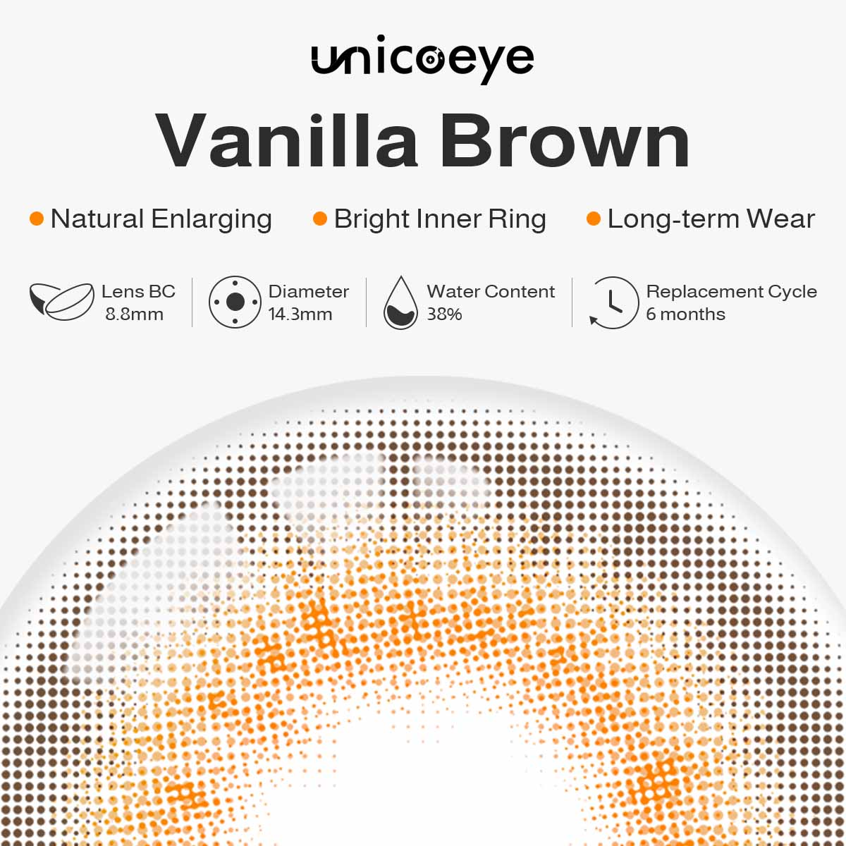 Vanilla Brown 6 Months Contact Lenses