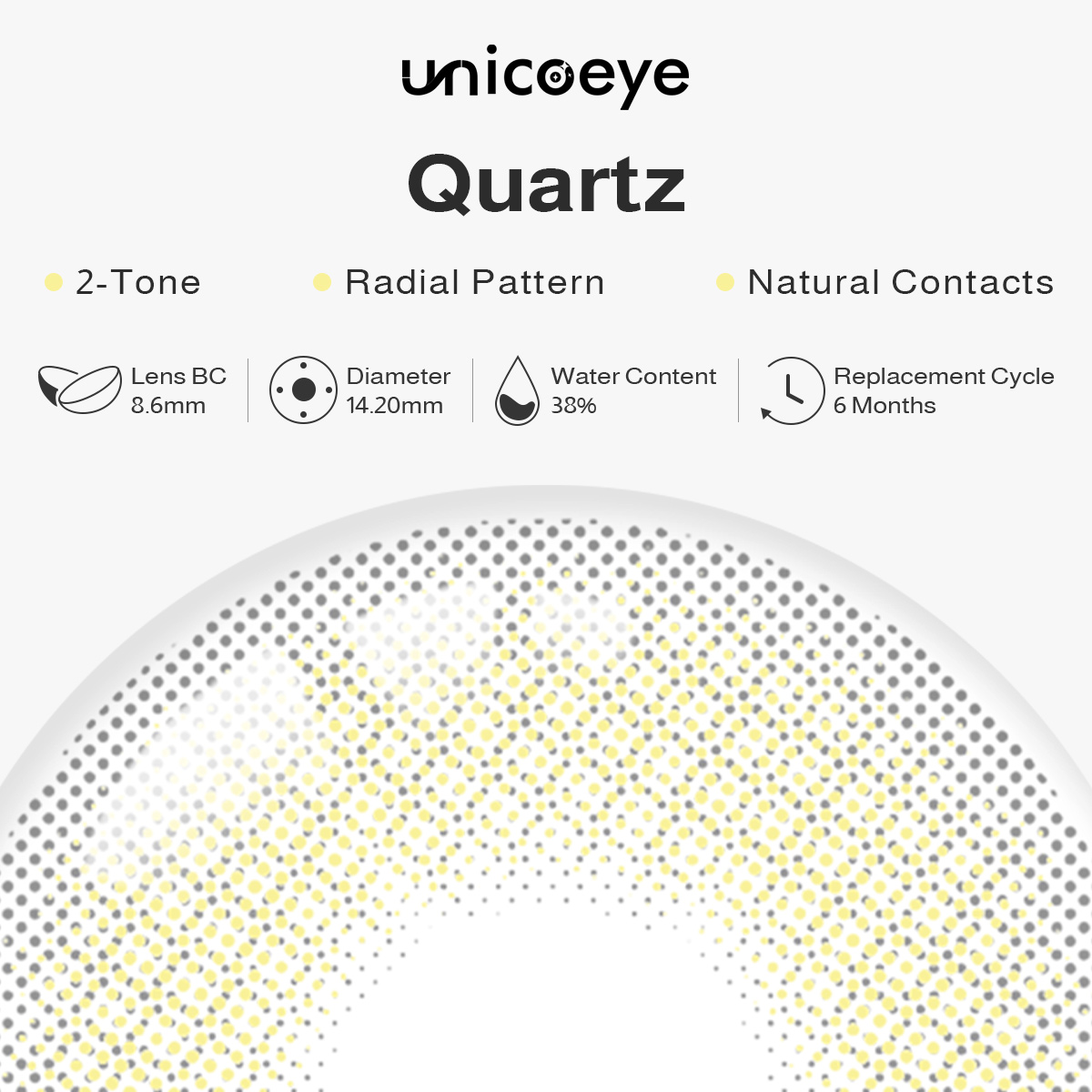[US Warehouse] Quartz Prescription 6 Months Contact Lenses