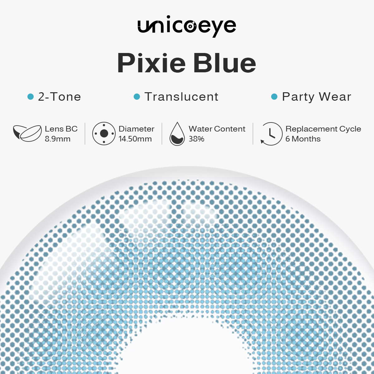 Pixie Blue Prescription 6 Months Contact Lenses