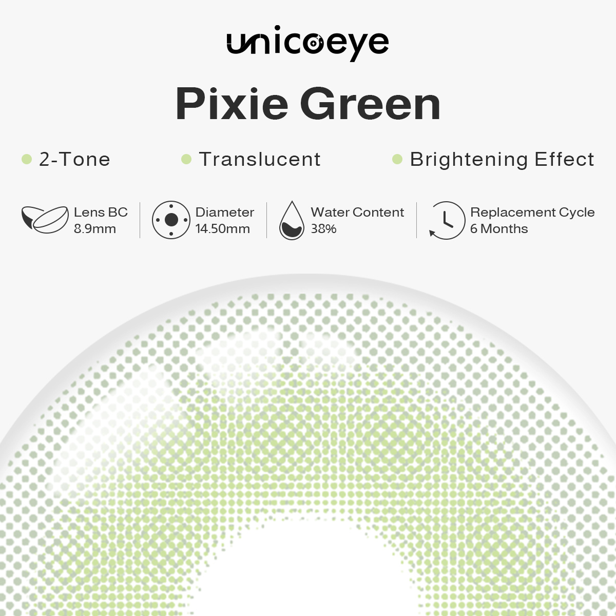 [US Warehouse] Pixie Green Prescription 6 Months Contact Lenses