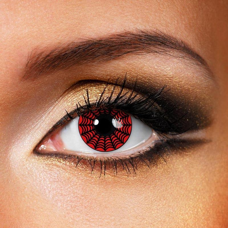 Red Web Halloween Contact Lenses
