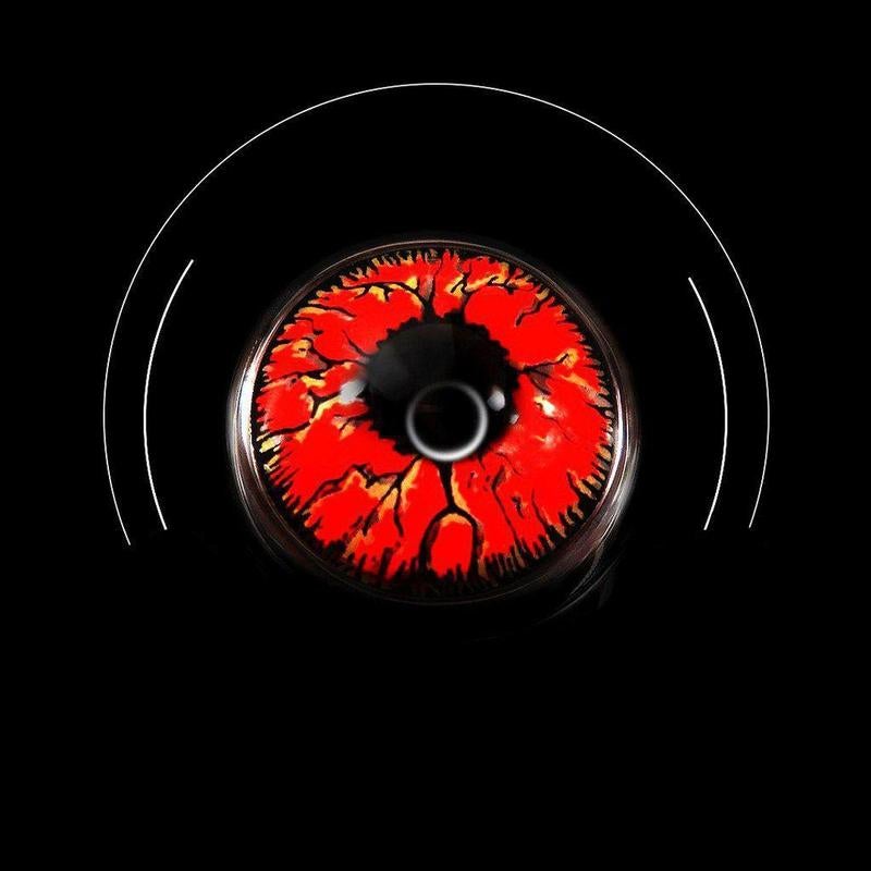 Crack Red Halloween Contact Lenses