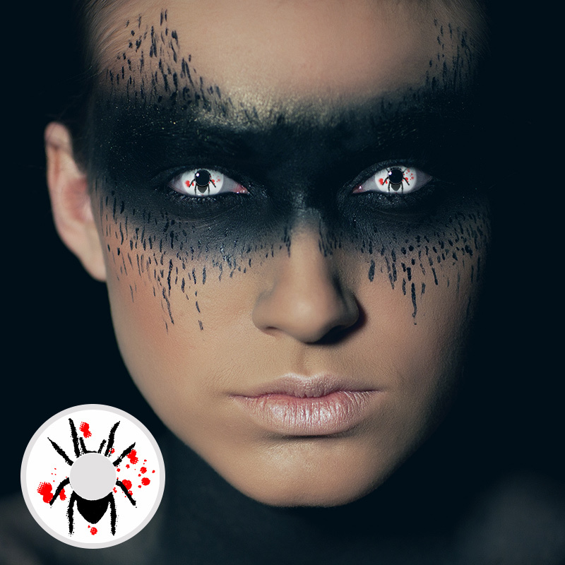 Spider White Halloween Contact Lenses