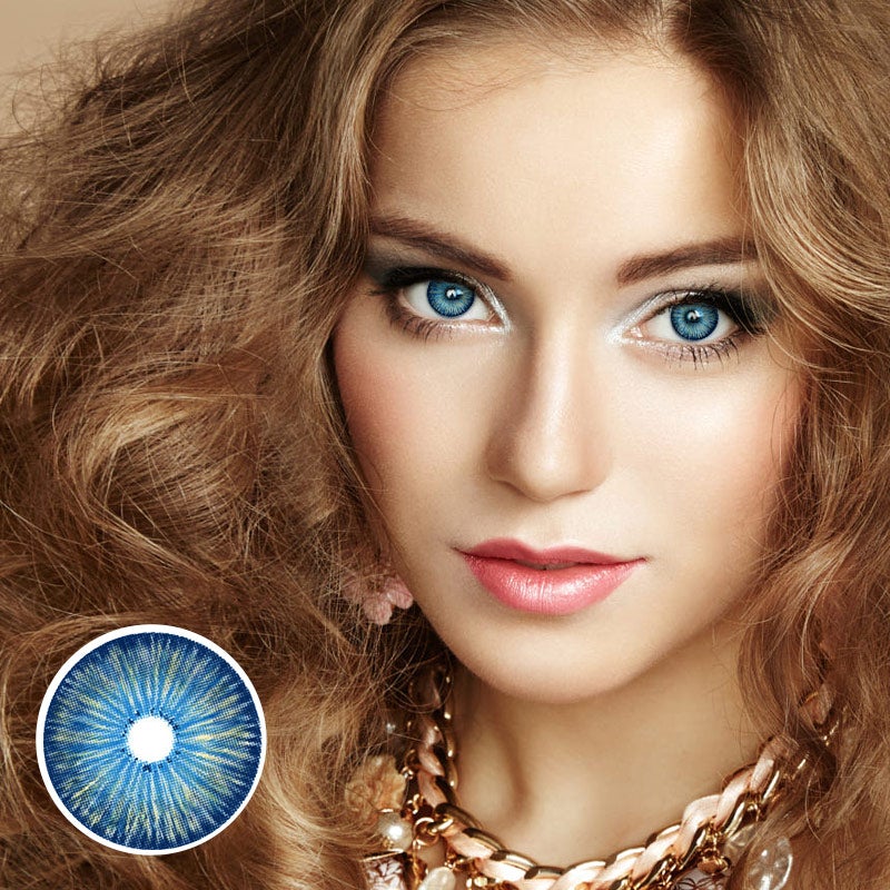 [US Warehouse] New York 2 Blue Prescription Monthly Contact Lenses