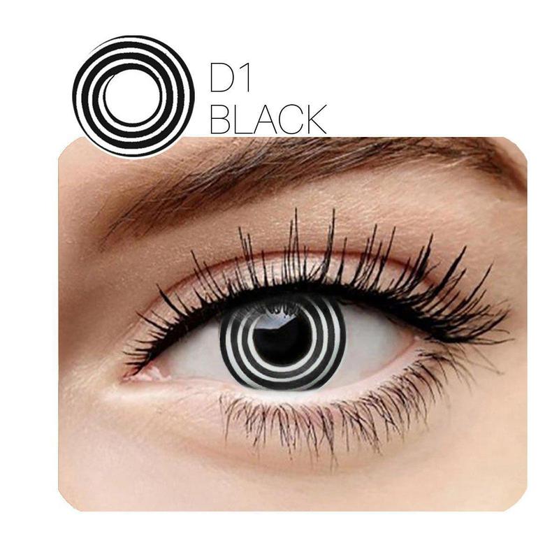 Swirl Cosplay Black Contact Lenses