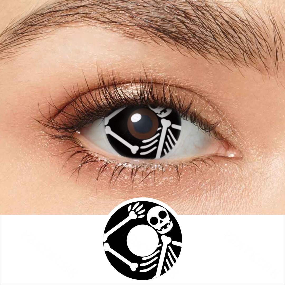 Skeleton Black Contact Lenses
