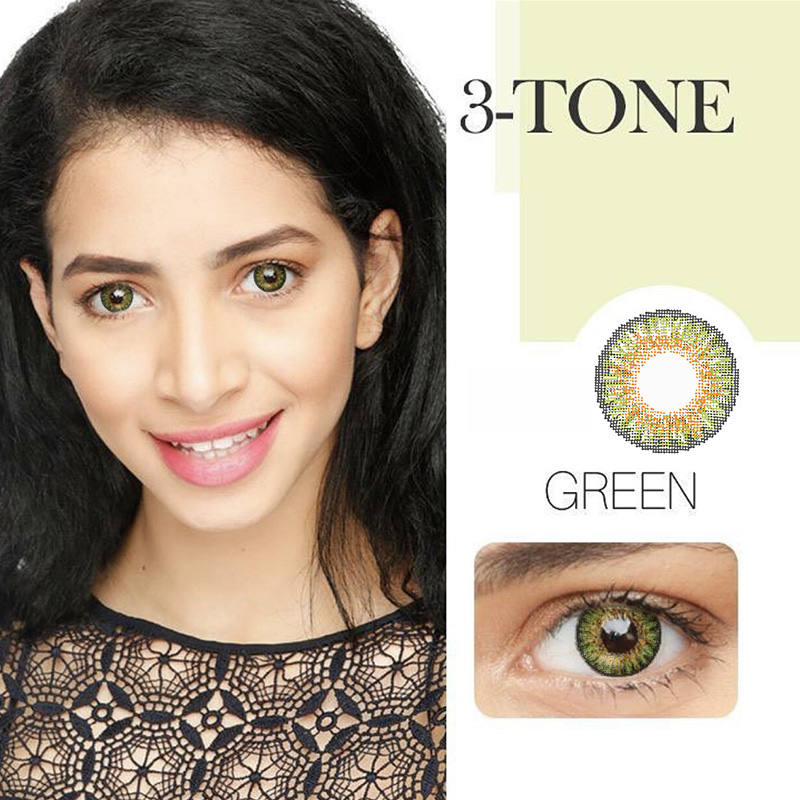 3Tone Green Contact Lenses Unicoeye® Colored Contact Lenses