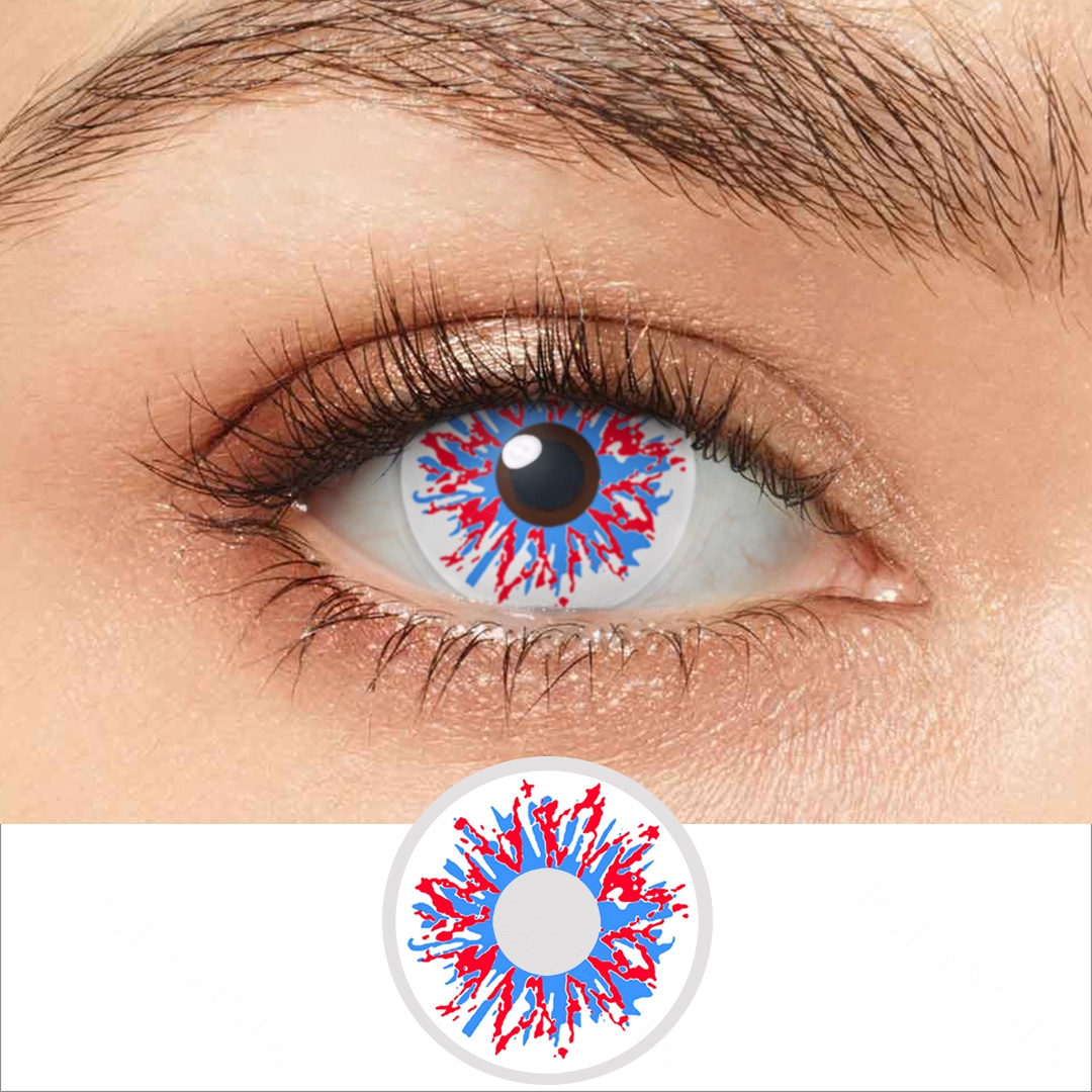  Crazy Fireworks White Cosplay Contact Lenses