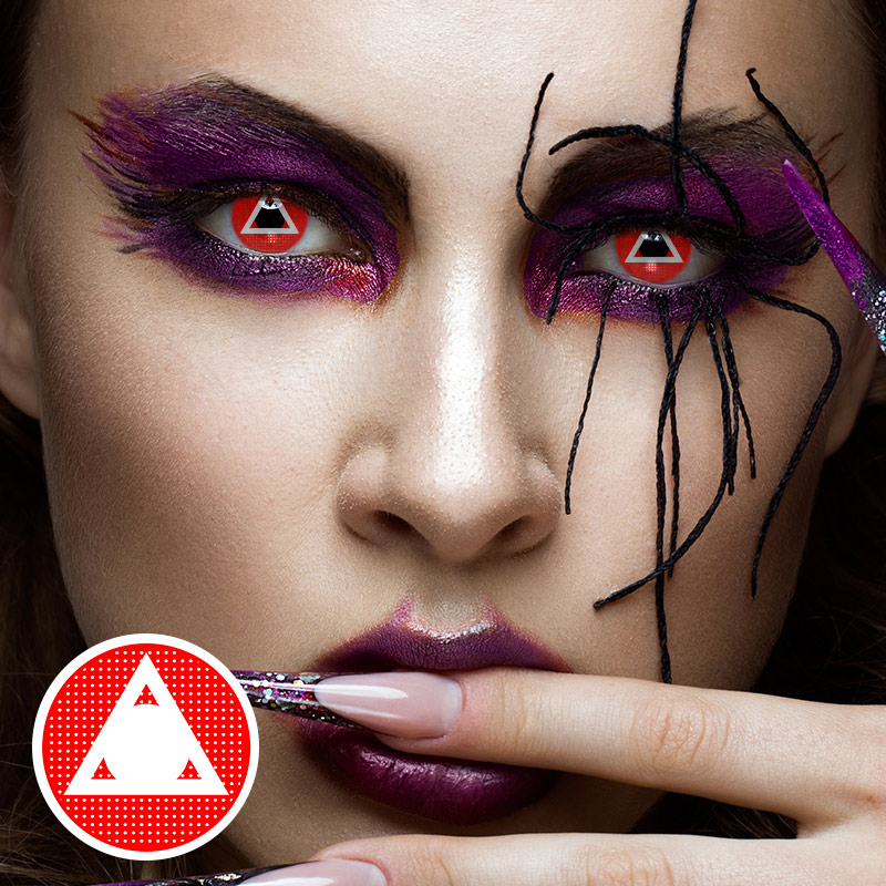 Triangle Red Cosplay Contact Lenses