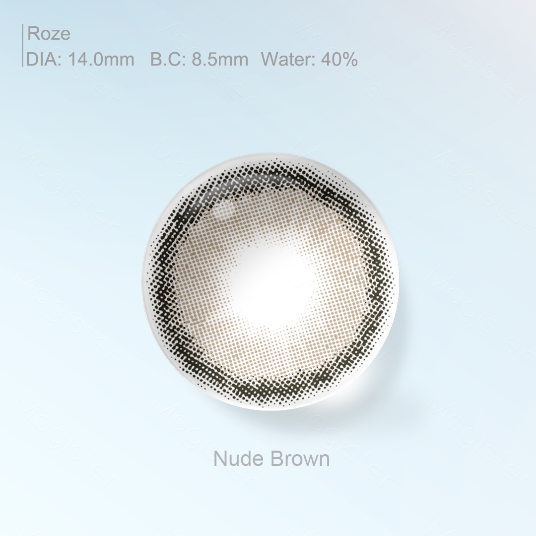 Roze Nude Brown Contact Lenses