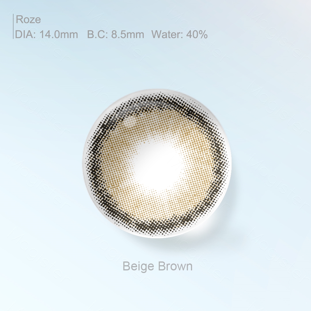 Roze Beige Brown Contact Lenses
