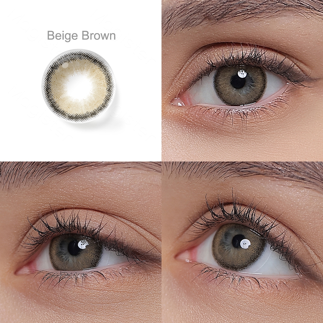 Roze Beige Brown Contact Lenses