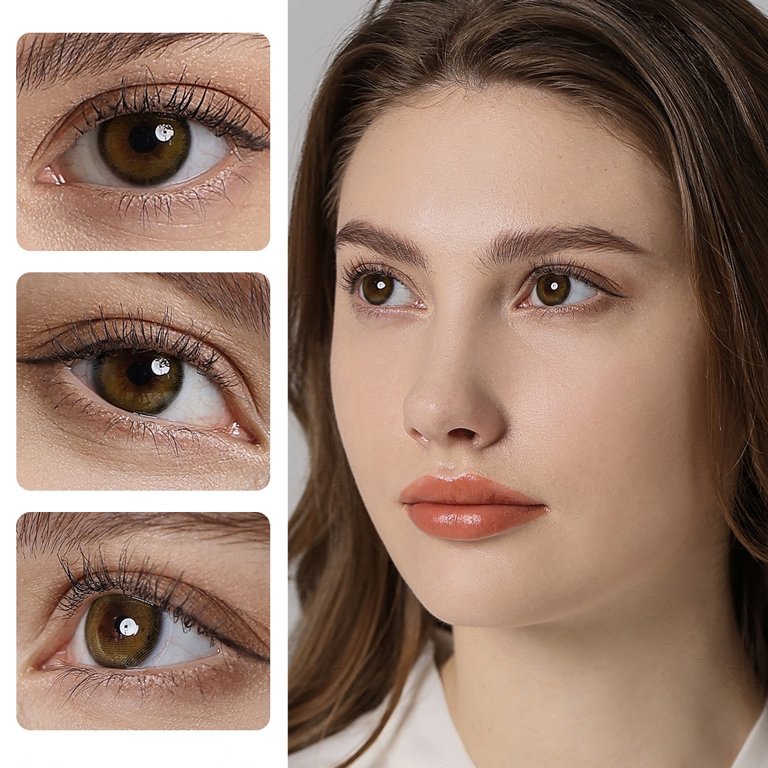 Roze Olive Green Contact Lenses