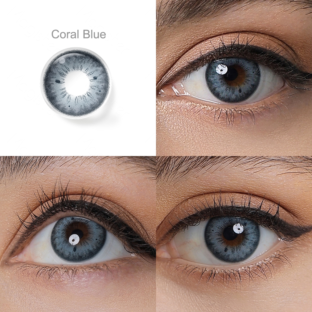 HC2 Coral Blue Yearly Contact Lenses