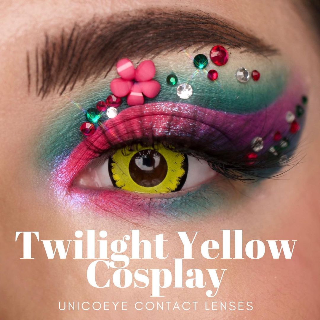 [US Warehouse] Twilight Yellow Cosplay Prescription Contact Lenses