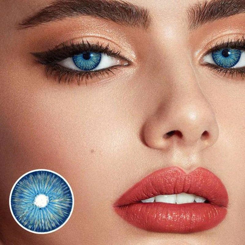 [US Warehouse] New York 2 Blue Prescription Monthly Contact Lenses