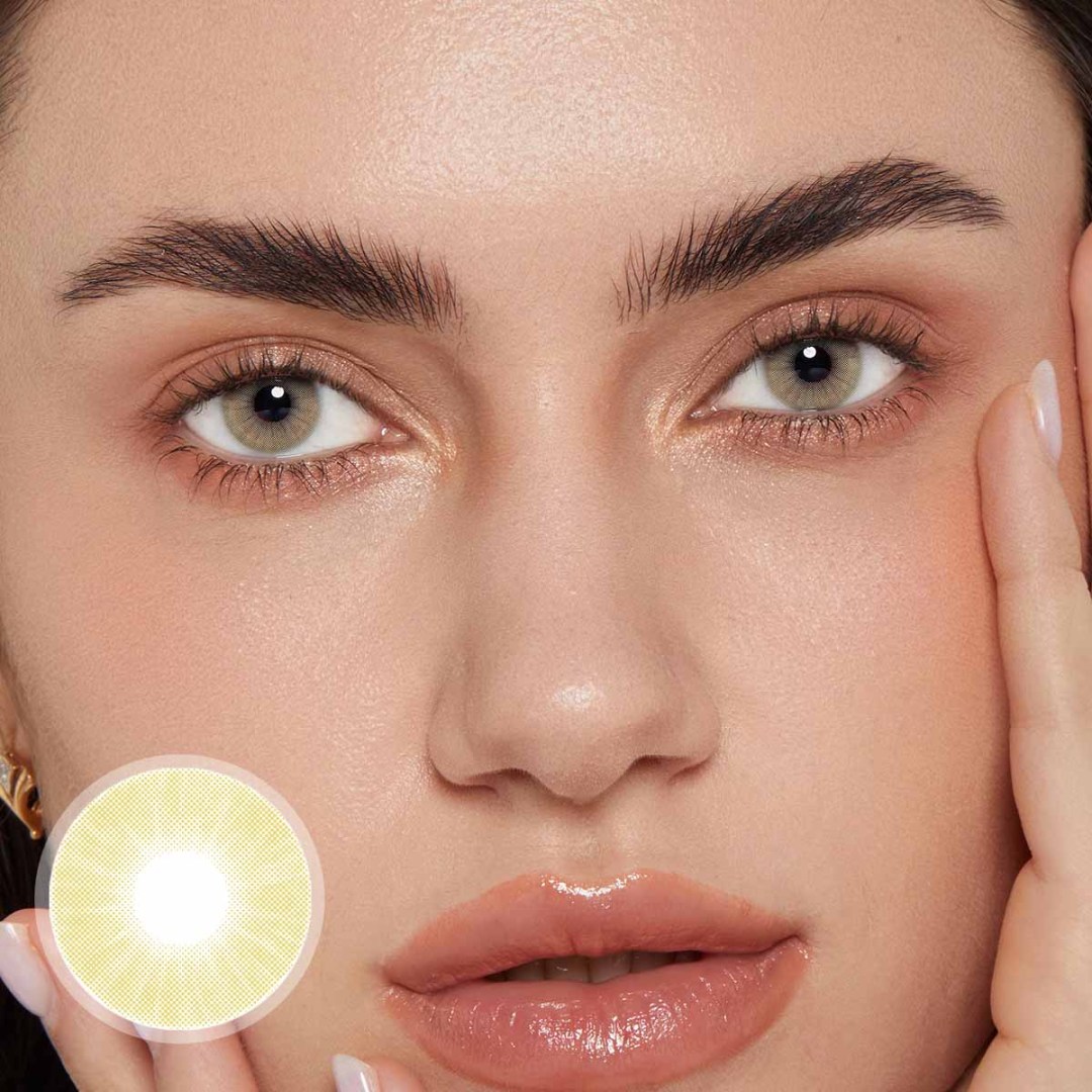 [US Warehouse] Amber Prescription Monthly Contact Lenses