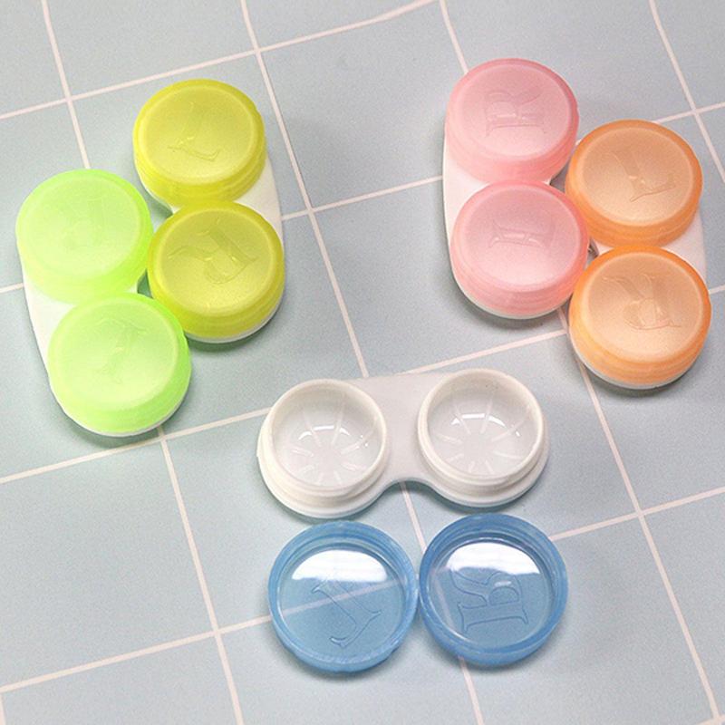 Transparent Scrub Handy Contact Lenses Case