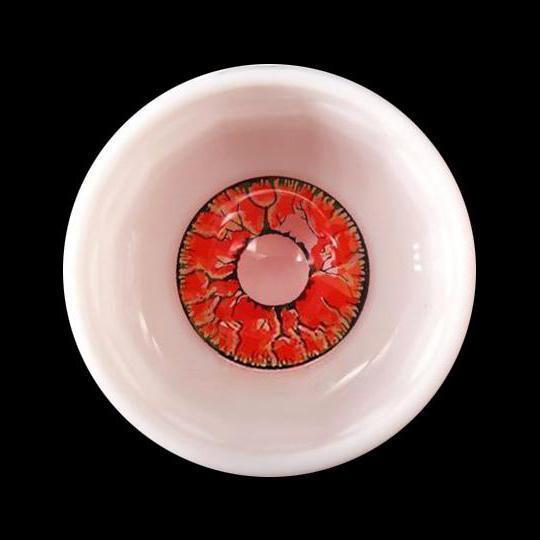 Crack Red Halloween Contact Lenses