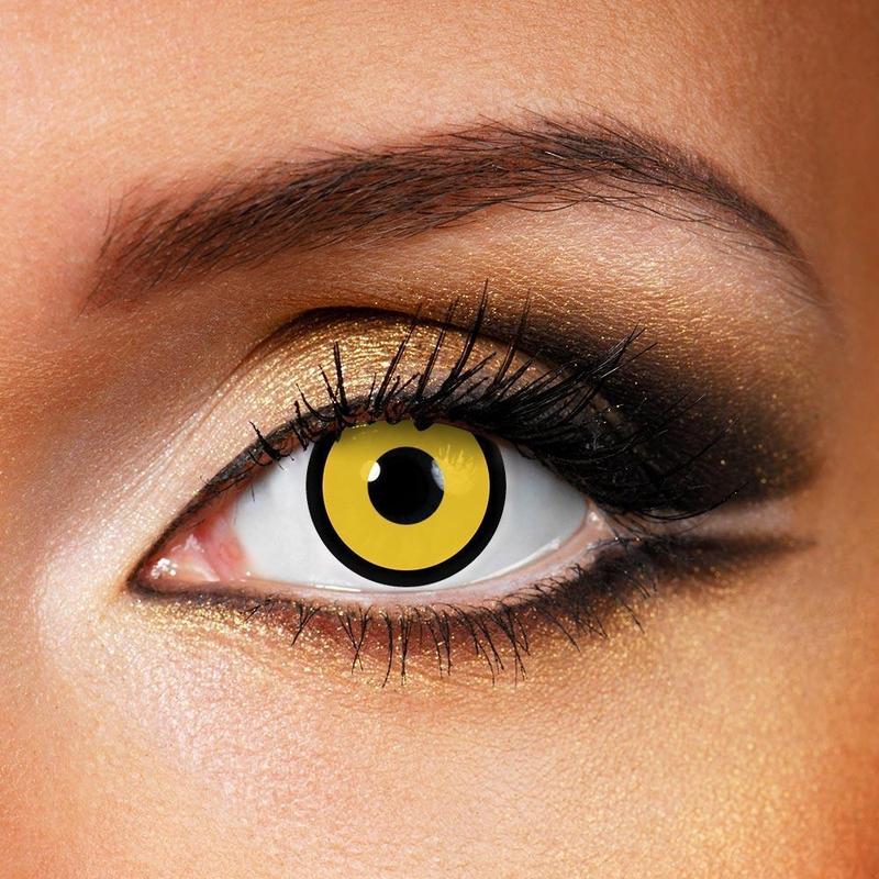 Circle Yellow Halloween Contact Lenses