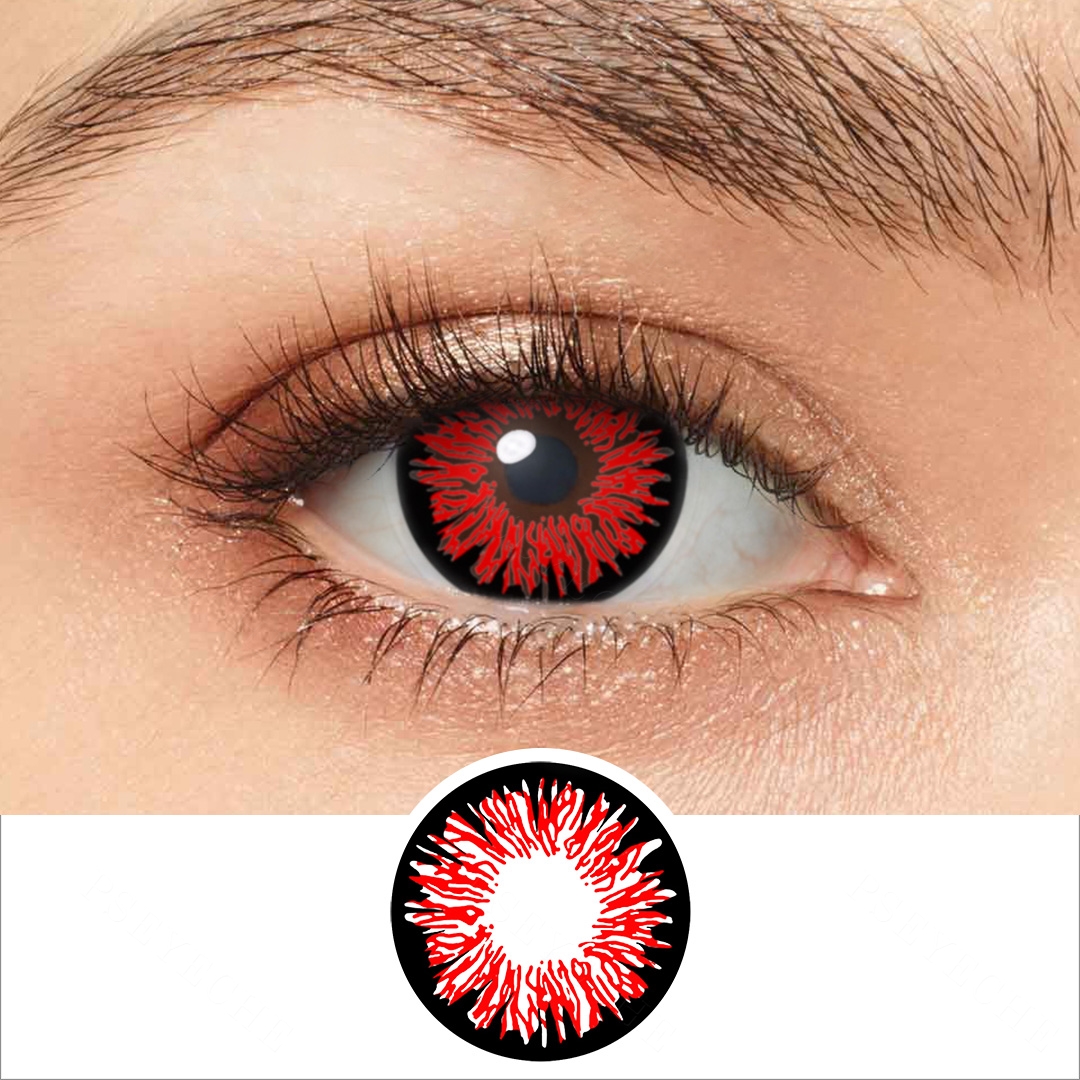  Blood Red Cosplay Contact Lenses
