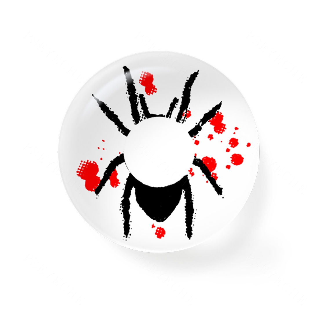 Spider Blind White Cosplay Contact Lenses