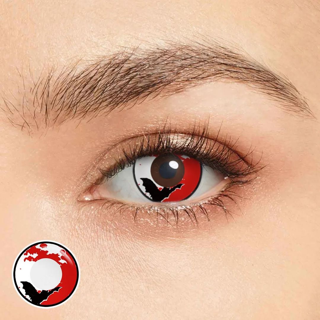 Red Black Cosplay Contact Lenses