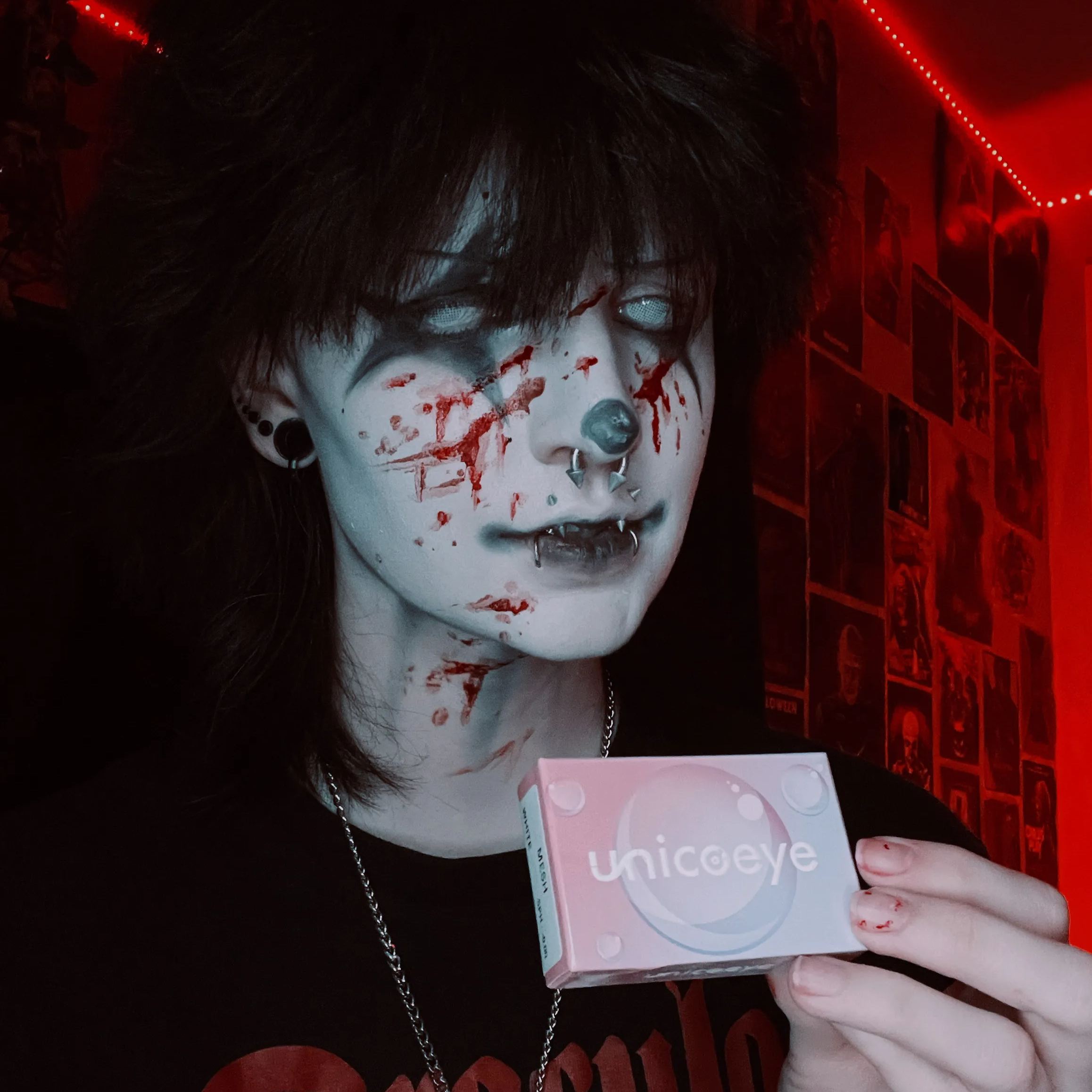 [US Warehouse] Mesh White Cosplay Monthly Contact Lenses